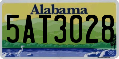AL license plate 5AT3028