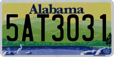AL license plate 5AT3031