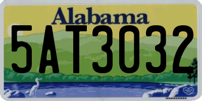 AL license plate 5AT3032