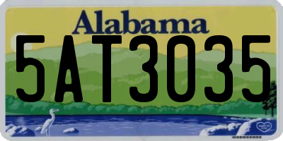 AL license plate 5AT3035