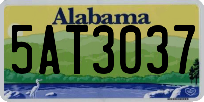 AL license plate 5AT3037