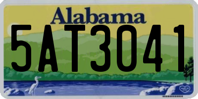 AL license plate 5AT3041