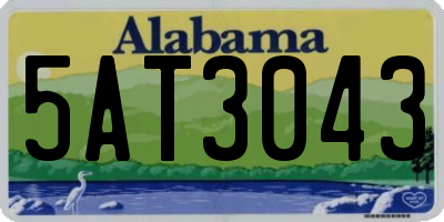 AL license plate 5AT3043