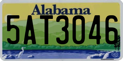 AL license plate 5AT3046