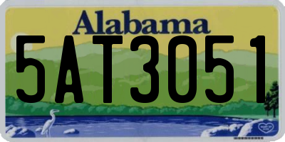AL license plate 5AT3051