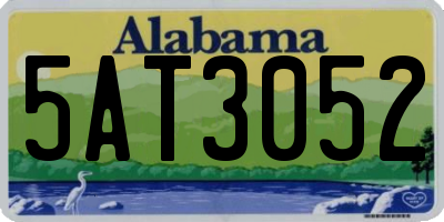 AL license plate 5AT3052