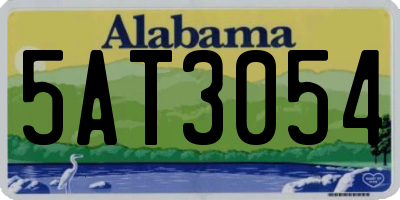 AL license plate 5AT3054