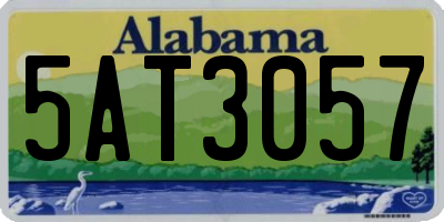 AL license plate 5AT3057