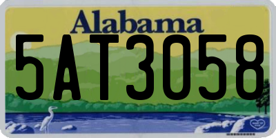 AL license plate 5AT3058