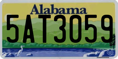 AL license plate 5AT3059