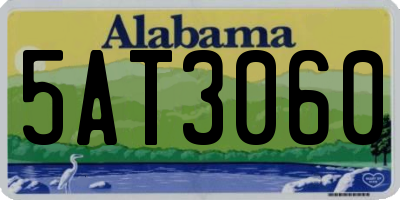 AL license plate 5AT3060