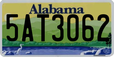 AL license plate 5AT3062