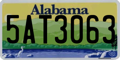 AL license plate 5AT3063