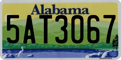 AL license plate 5AT3067