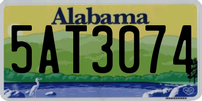 AL license plate 5AT3074