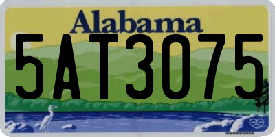 AL license plate 5AT3075