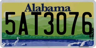 AL license plate 5AT3076