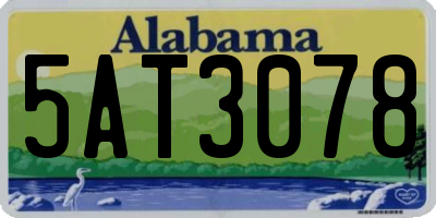 AL license plate 5AT3078
