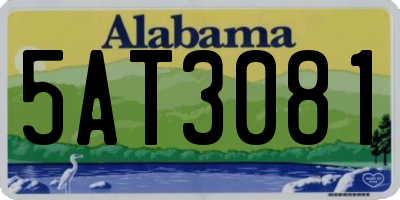 AL license plate 5AT3081
