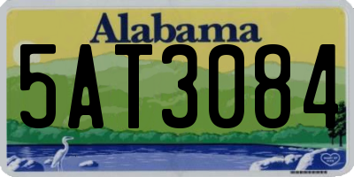 AL license plate 5AT3084