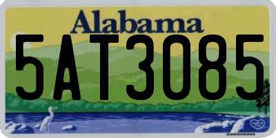 AL license plate 5AT3085