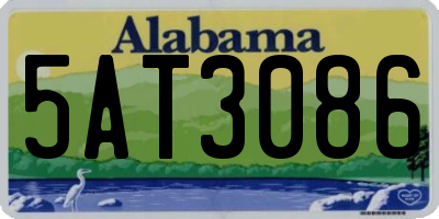 AL license plate 5AT3086