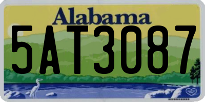 AL license plate 5AT3087