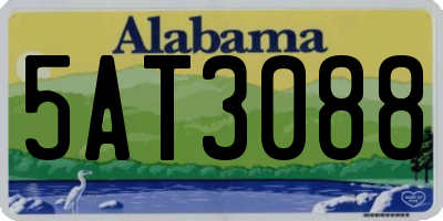 AL license plate 5AT3088