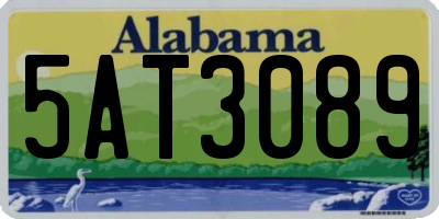 AL license plate 5AT3089