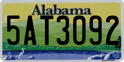 AL license plate 5AT3092