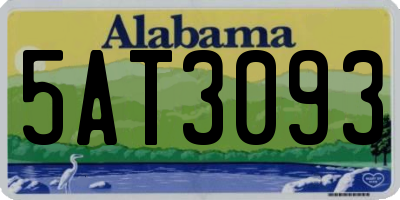 AL license plate 5AT3093