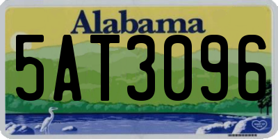AL license plate 5AT3096