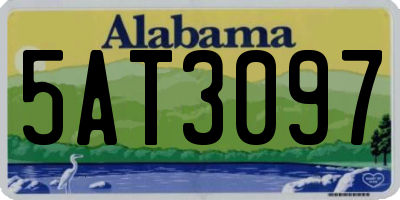 AL license plate 5AT3097