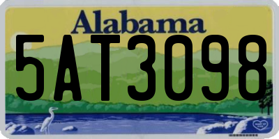 AL license plate 5AT3098