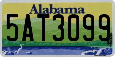 AL license plate 5AT3099