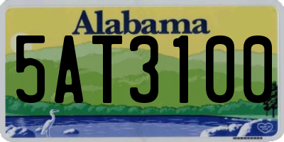 AL license plate 5AT3100