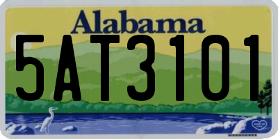 AL license plate 5AT3101