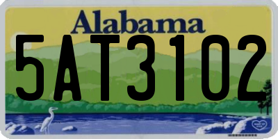 AL license plate 5AT3102