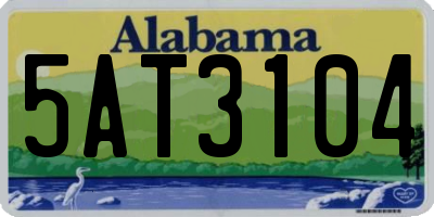 AL license plate 5AT3104