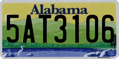AL license plate 5AT3106