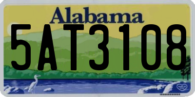 AL license plate 5AT3108