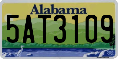 AL license plate 5AT3109