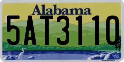AL license plate 5AT3110