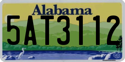 AL license plate 5AT3112