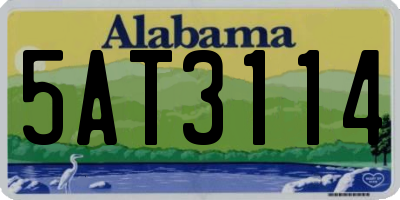 AL license plate 5AT3114
