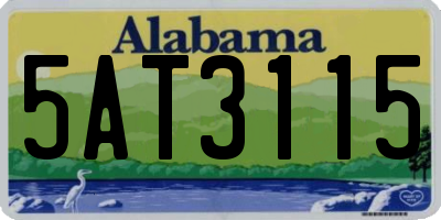 AL license plate 5AT3115
