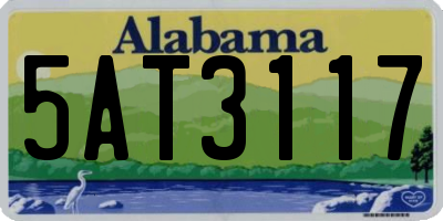 AL license plate 5AT3117