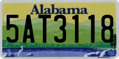 AL license plate 5AT3118
