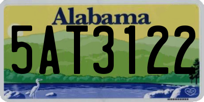 AL license plate 5AT3122