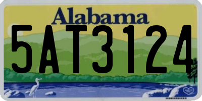 AL license plate 5AT3124